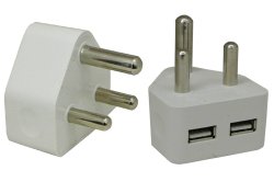 3-PIN Dual USB2.1A Wall Charger