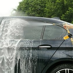 1PC High Pressure Car Wash Water Gun Garden Hose Nozzle Garden Water Gun Metal Extended Rod Rubber Handle Spray Gun Nozzle Household Car Wash Tool