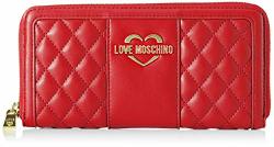 Love Moschino Portafogli Quilted Nappa Pu Womens Wallet Red Rosso 3X10X20 Cm B X H T
