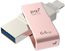 Iconnect MINI Apple Mfi 64 Gb Mobile Flash Drive W Lightning Connector For Iphones Ipads Mac & PC USB 3.0 Rose Gold