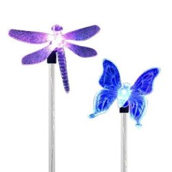 2PCS Solar Color Changing Butterfly Garden Stake Light