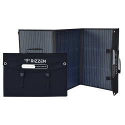 Rizzen 100W Portable Solar Panel With 10-IN-1 Anderson Connector Cable