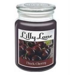 Lilly Lane Black Cherry Scented Candle Large Lidded Mason Glass Jar Wax Capacity 510GRAMS Burn Time Up To 75 Hours High Quality Premium Paraffin