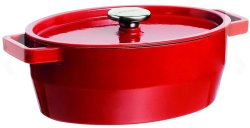 Slow Cook Oval Red Casserole - 5.8 Litre