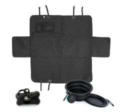 Luna Life Premium Back Seat Car Cover With Water Bowl & Poo Bags Kit.