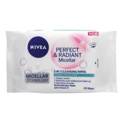 Nivea Perfect & Radiant 25PC Cleansing Wipes Micellar