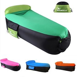 MAMBLE Inflatable Lounger Sofa Portable Sofa Bed Air Sofa For Travelling Camping Beach Park Green