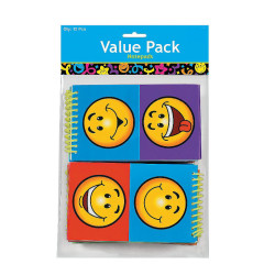 Pack Of 12 Smiley Face Spiral Notepads