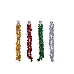 Pack Of 4 Christmas Decorative Garland Tinsel - 2M