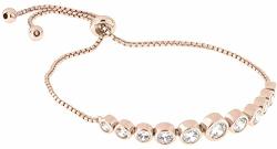 Silverluxe Sterling Silver Cubic Zirconia Bolo Adjustable Bracelet -rose Plated