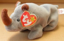 G45361029 Ty Beanie Babies Spike The Rhino Plush Toy Stuffed Animal By Unknown