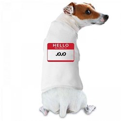 Doggie Skins Hello My Name Is Jojo: Dog Tank Top