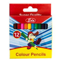 Edo Colour Pencils Short Pack Of 12 Retail Packaging No Warranty