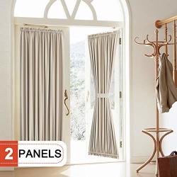 Deals on Blackout Door Curtain 2 Panels Elegance French Door