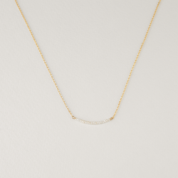 18K Gold Plated Pearl Bar Necklace
