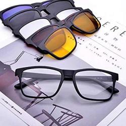 Jcerki Polarizing Sunglasses Bifocal Reading Glasses 1.75 Strengths TR90 Lightweight Frame With 5 Interchangeable Lenses