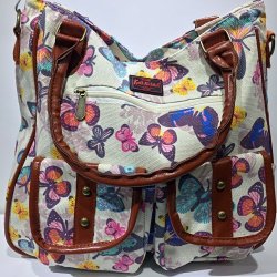 Lady's Butterfly Handbag Sling Included Material:canvas Size: 12 30 29CM