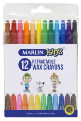 Kids 12 Retractable Wax Crayons