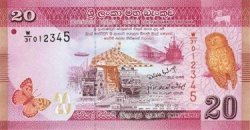Sri Lanka Banknote 20 Rupees P123 2010 Unc