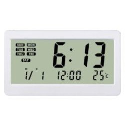 Magnetic Lcd Digital Alarm Clock Temperature Meter Thermometer Calendar Stand