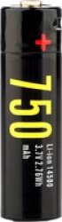 14500 Rechargeable Battery 3.7V 750MAH 2-PACK Black