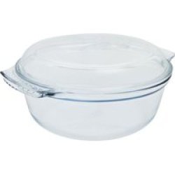 Classic Easy Grip Round Glass Casserole With Lid 4.9L