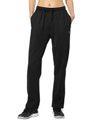 Baleaf Women's Running Thermal Fleece Pant Zip Pocket Sweatpants Black Size XS