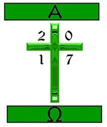 Green Paschal Easter Candle - 100MM X 600MM