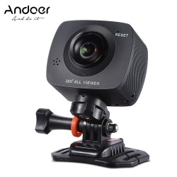 Andoer Dual-lens 360 Degree Panoramic Sports Action Vr Camera With 30fps Hd 8mp