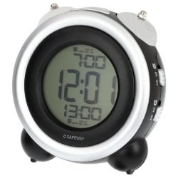 Safeway Digital Alarm Clock Black silver