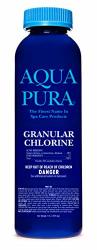 Aqua Pura Chlorine Granules For Swimming Pools Hot Tubs And Spas - Pool Safe - Long-duration Sterilization - 1 Lb Efficiency Smart Size