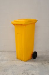 Postwink 140l Recycling Wheelie Bins in Yellow