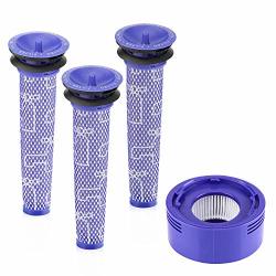 6 Pack Replacement Kit for Dyson V7 V8 Animal and Absolute Vacuum Filter  965661-01 & 967478-01, 3 Pre Filters + 3 HEPA Post Filters 