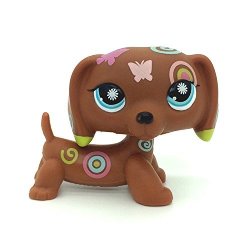 Littlest Pet Shop Dachshund Dog Puppy Green Eyes Lps825 Rare 
