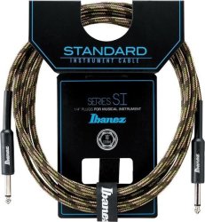 Ibanez Si Series 3M Woven Instrument Cable Camouflage Green