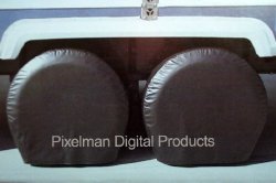 Pair Storage Vinyl Tire Covers 18 - 22 Diameter Tires Black For Rv Trailers Camper Fits 9 12 Rim Sizes Like 4 X12 4.8X12 6.00X9 6.90X9