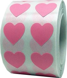 Pink Heart Stickers For Valentine's Day Crafting Scrapbooking 1 2 Inch 1 000 Adhesive Stickers