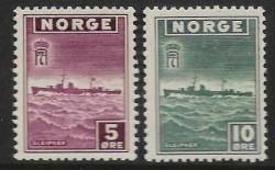 Norway Mnh 1943 Navy Ships