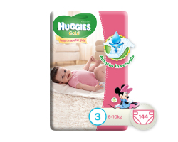 Huggies Gold Girl Size 3 pack of 144