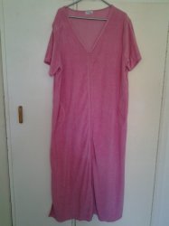 New - Coral Pink Terry Zip Summer Robe - Light Super Soft - Size 2X
