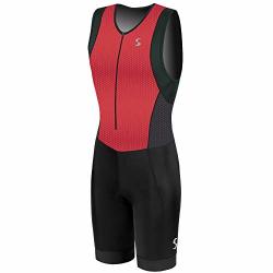 Synergy Triathlon Tri Suit Men's Trisuit Red geo 19 XL