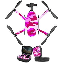 Mightyskins Protective Vinyl Skin Decal For Gopro Karma Drone Headphones Wrap Cover Sticker Skins Pink Camo
