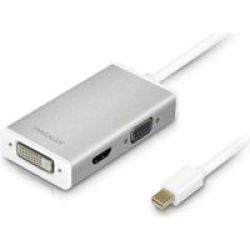 Macally Mini Displayport To Dvi hdmi vga Adapter With 4k Ultra Hd Support