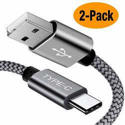 USB Type C Cable Akedre 2PACK 6.6FT 3.3FT Nylon Braided High Speed USB C Data & Charging Cable For Samsung Galaxy S8 Nexus