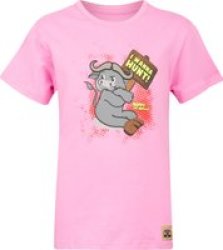 Sniper Africa I Wanna Hunt Kids Pink T-Shirt
