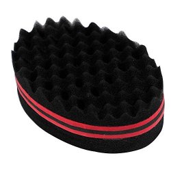 GO2BUY Hair Sponge Brush Double Sided For Twists Coils Curls In Afro Style Barber 1 X Hair Sponge