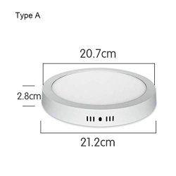 Wsyywd LED Ceiling Lamp Living Room Bedroom Foyer Surface Installation Acrylic Alloy Round Square 21.2CM 18W White Light