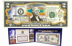 Yellowstone Official United States $2 Bill Honoring America's National Parks