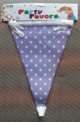 Purple Polka Dot Triangle flag Banner- Great For Sofia The First Party
