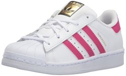 Adidas Originals Girls' Superstar Foundation El C Sneaker White pink buzz White 10.5 M Us Little Kid